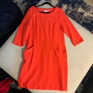 Boden Ottoman Dress Orange Size 14